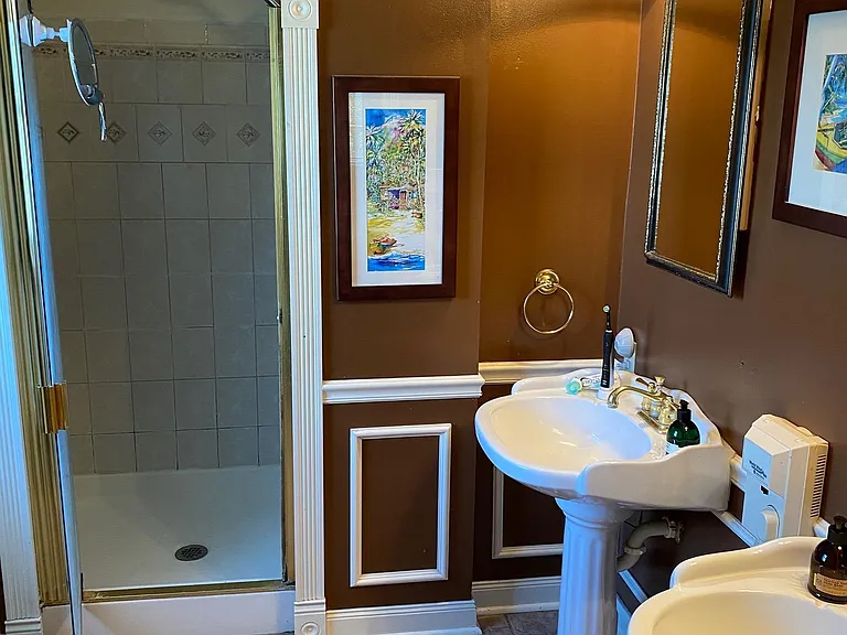 Twin pedestal sinks