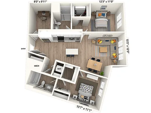 Floor plan BD-01-Scheme II