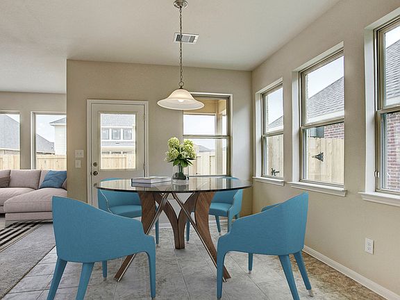 Sun-lit dining area