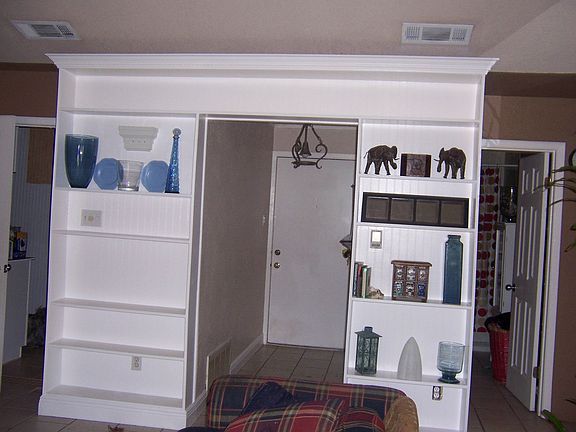 built in shelving 