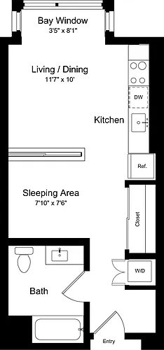 Floor plan Studio B