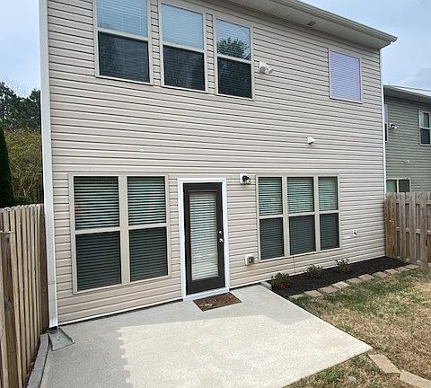 Fenced in back yard and patio