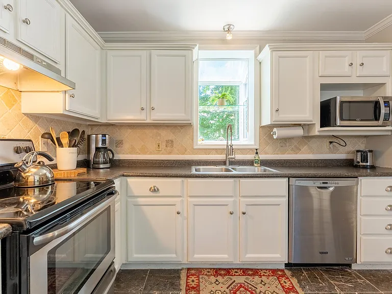 Stainless steel appliances.
