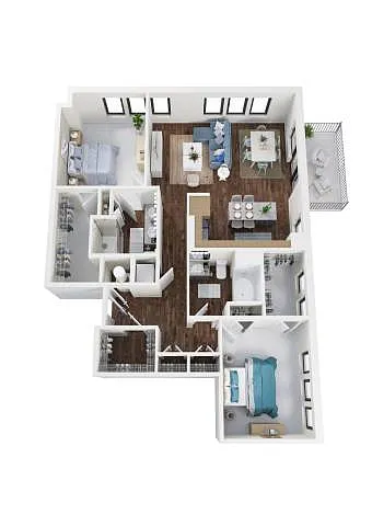 Floor plan 2J