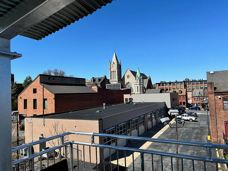 View from the building's rooftop deck just for the tenants of the building.