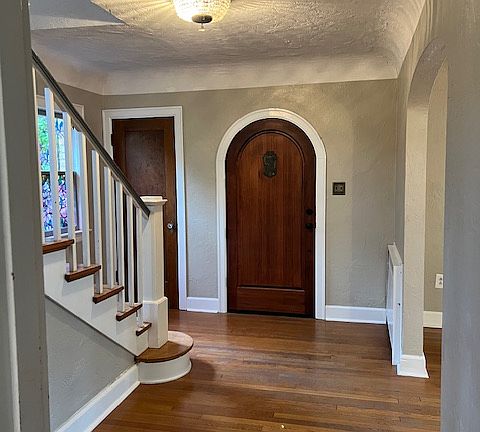 Brand New Solid Wood Front Door with Pocket Window for View Before Open
