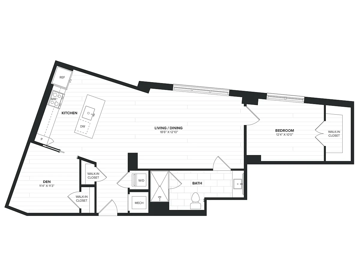 Floor plan 01BRD-02 Den