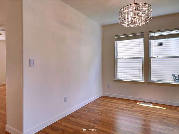 Dining area with on-trend lighting