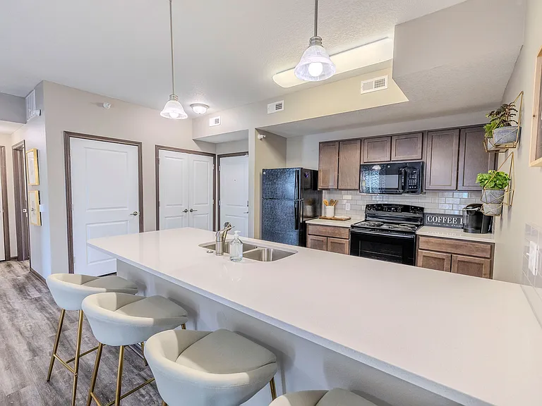 11Fifty on Olson offers spacious kitchens with in-unit washers and dryers.
