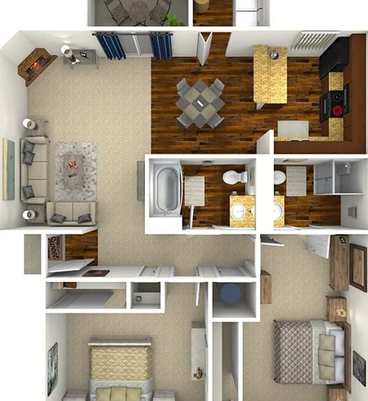 Two bedroom, two bath, 1,050 square foot apartment Two bedroom, two bath, 1,050 square foot apartment