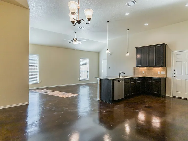 Dinning, kitchen, living room