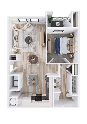Floor plan 1X1 A1