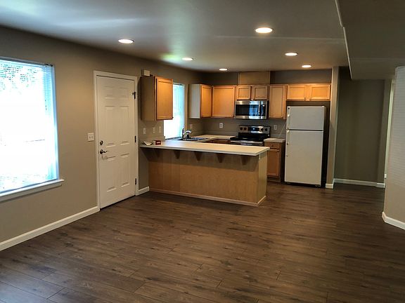 Living room into kitchen