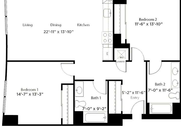 D2 2B2B 1261 SQFT D2 2B2B 1261 SQFT