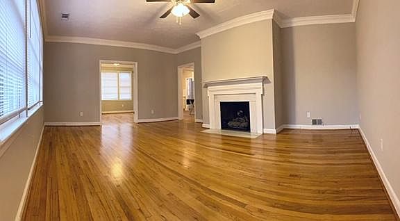 Living room with fire place