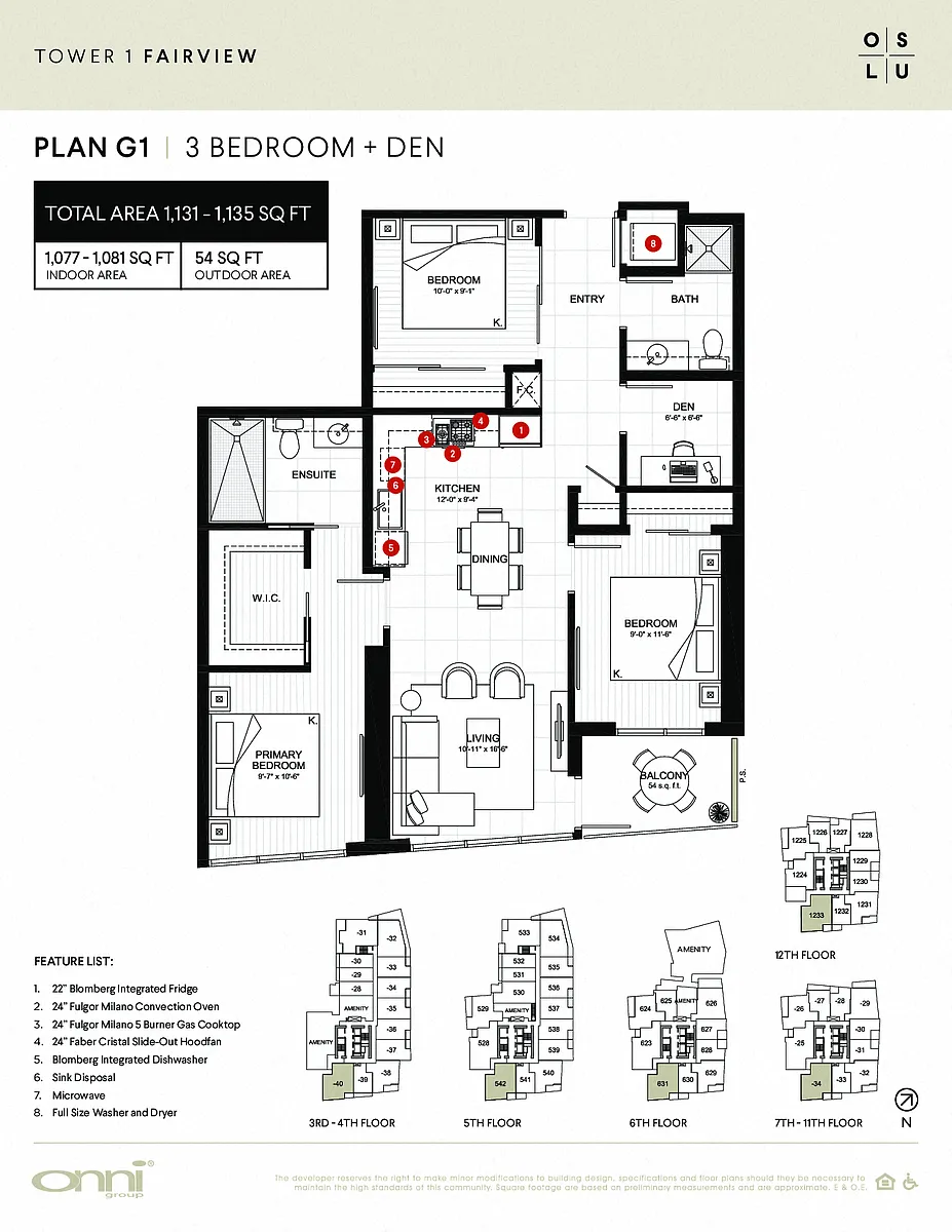 Floor plan Fairview G1