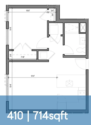 Floor plan 1 Bedroom B