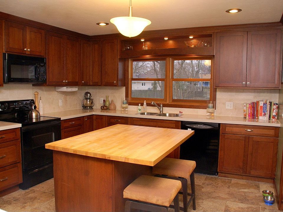 New marble counters and backsplash