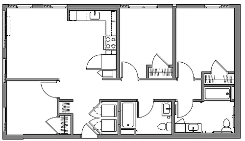 Floor plan Three Bedroom A