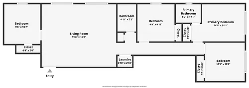 Floor plan 4 Bedrooms - Back