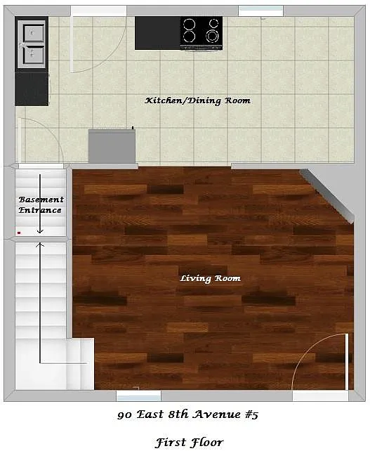 Floor Plan - First Floor - 90 E 8th Ave #5