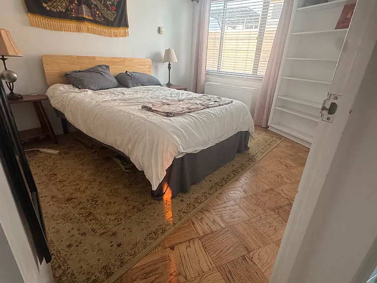 Second Bedroom, with built-in shelving, and ample closet space