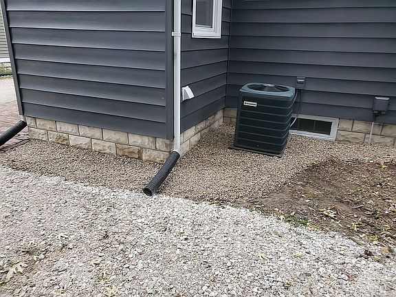 central ac rear of home
