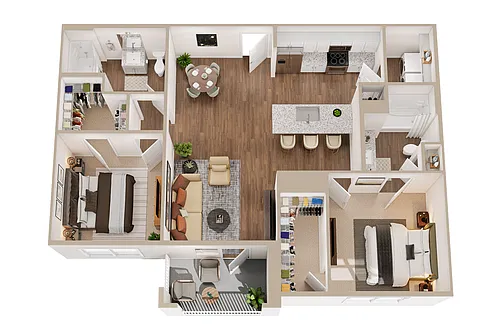 Floor plan 2X2 A-HC