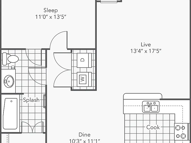 Isles | 1-Bedroom Floorplan Isles | 1-Bedroom Floorplan
