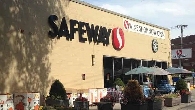 Grocery store across the street