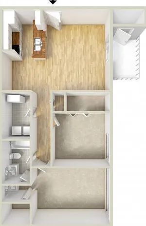 Two bedroom floor plan Two bedroom floor plan