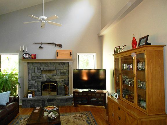 Living room with fireplace