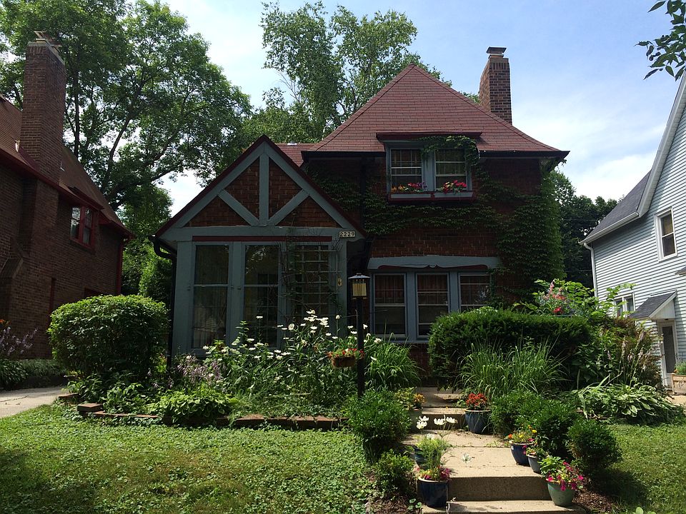 Front of house in summer