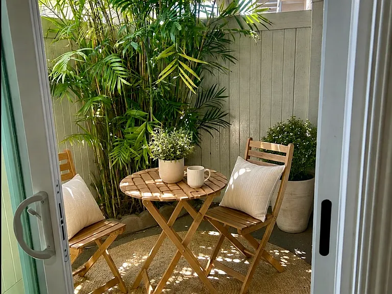 Patio off living room