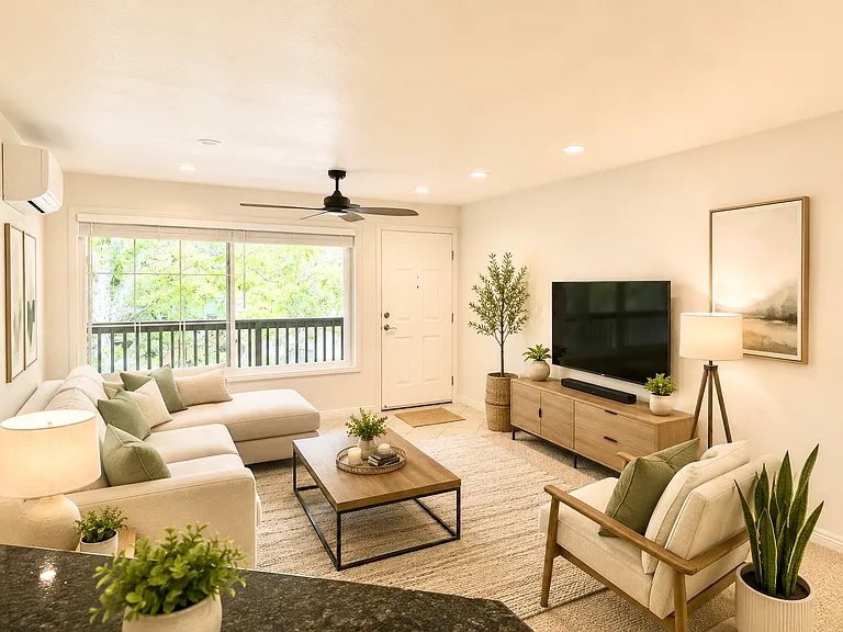 Family room and entry