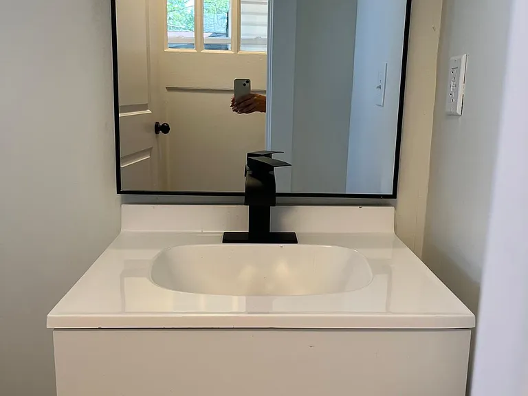 Powder room located on first floor