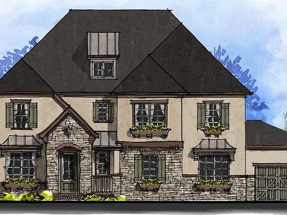 Tiburon - French Cottage 3-Car Side Load Garage Note Renderings may show optional features