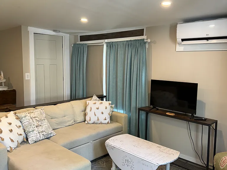 Living room with smart TV