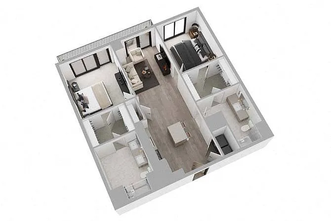 Floor plan 2B07