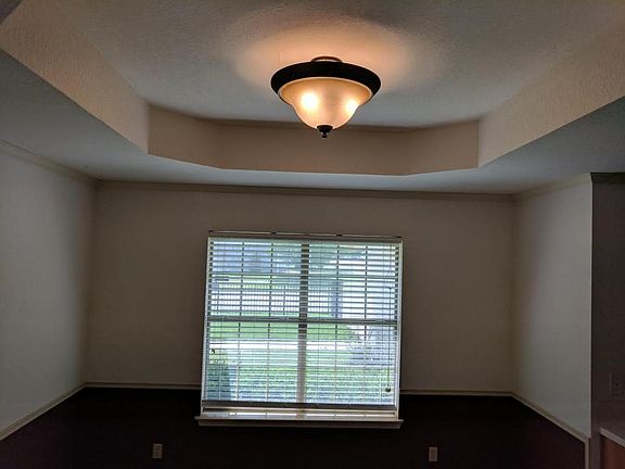Dining room with tray ceiling