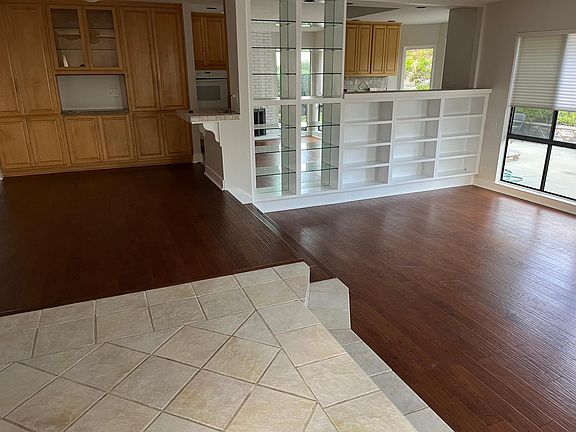 view from front door into dining room