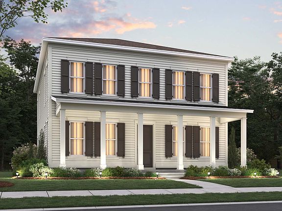 Primrose Exterior 22 new home with a full length front porch - Model Representation