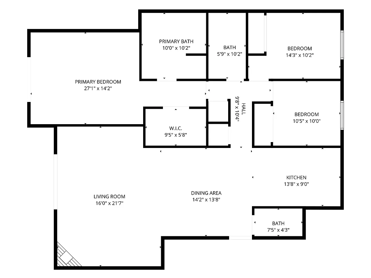 Floor plan 2nd Floor - Remodeled Units