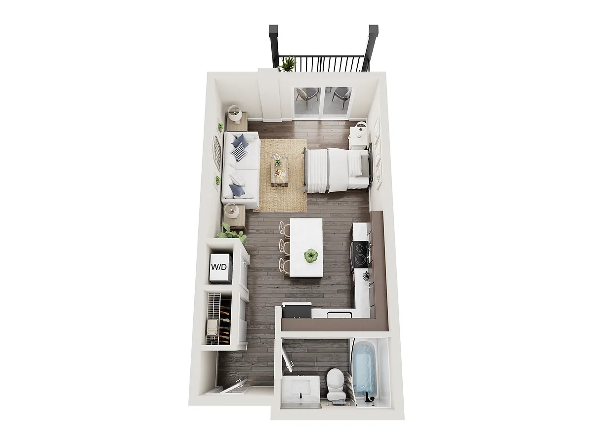 Floor plan Studio - 60 percent