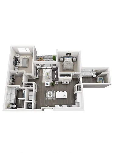 Floor plan 2 Bedroom B4 | 2 Bath