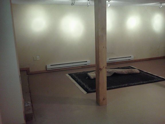 Open lower floor space