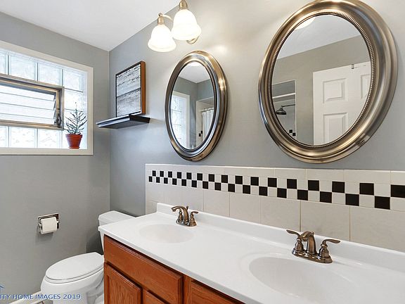 Double bowl sink, 1st of 2 bedrooms on 1st floor.