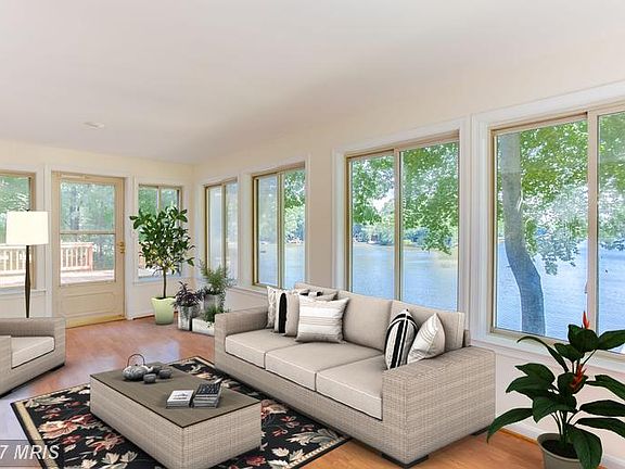 sun room floor to ceiling windows virtually staged