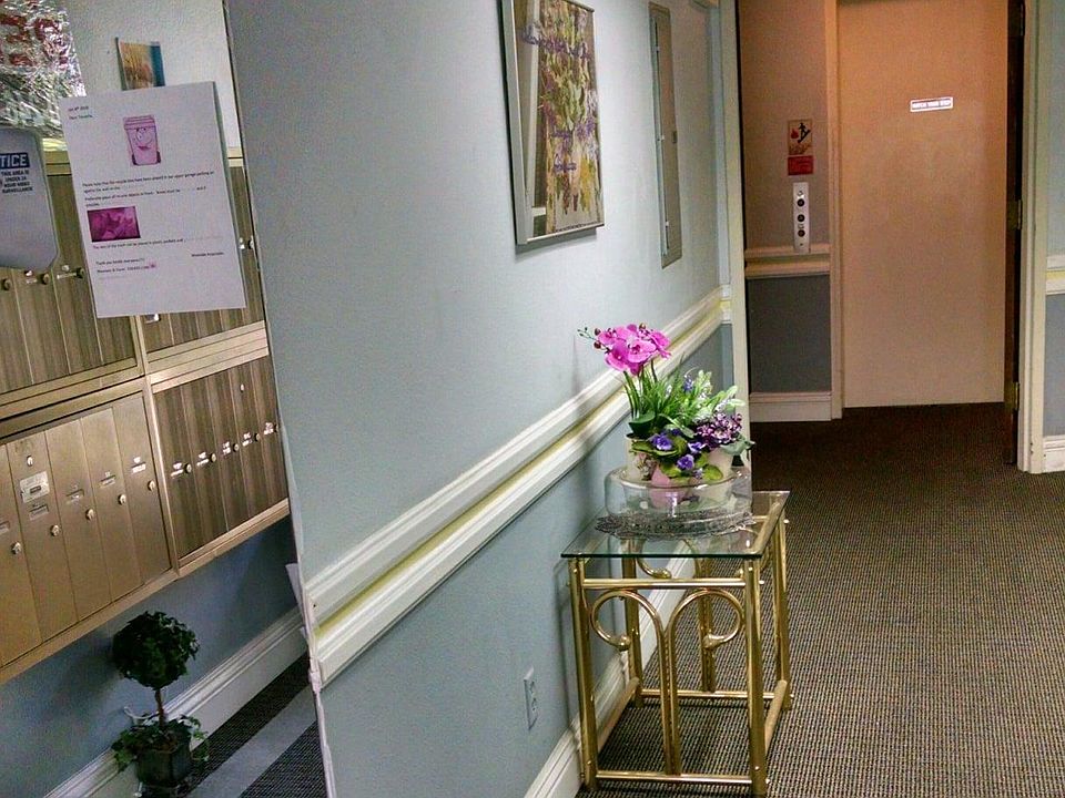 Lobby facing elevator.