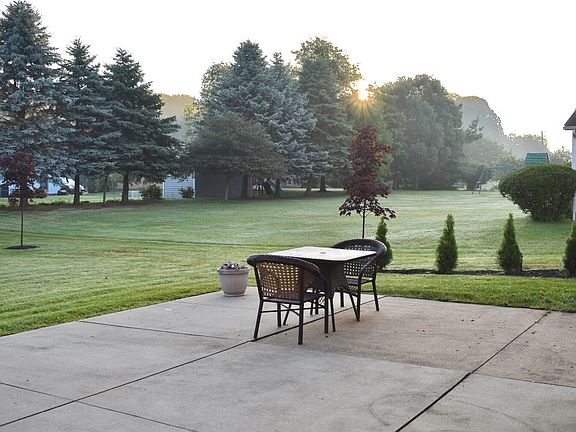 Back patio in the morning 